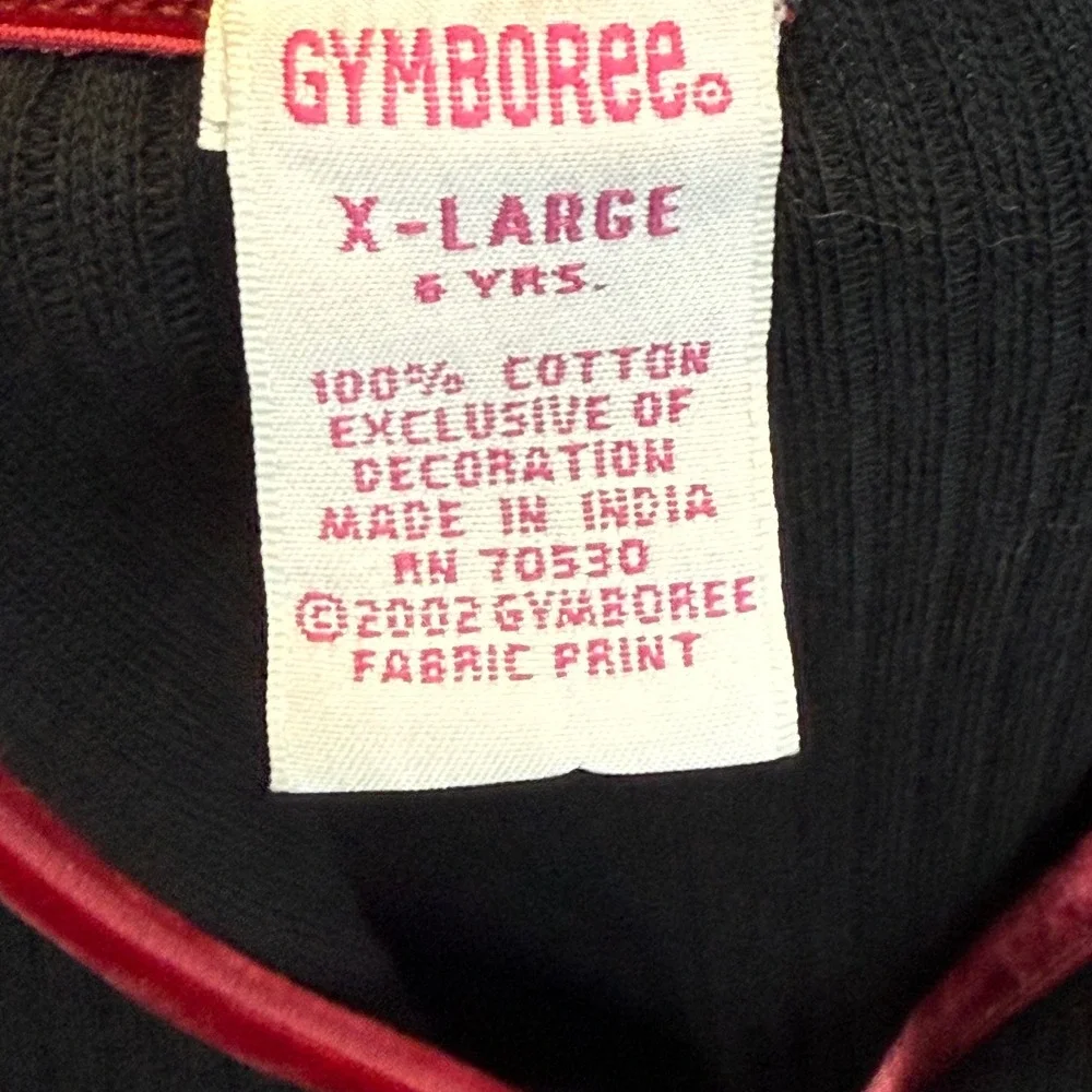 Gymboree Black Ribbed Button‎ Up Cardigan Red Rose Victorian charm Kids XL 6
